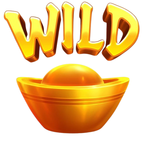 Símbolo Wild com lingote dourado de Caishen Wins